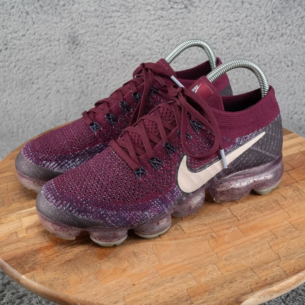 Nike Air VaporMax Flyknit Bordeaux Women's Running Shoes 2017 899472-602 SZ‎ 8.5